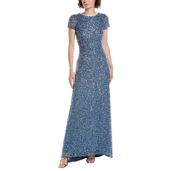Adrianna Papell Dresses & Skirts - Adrianna Papell Womens  Sequin Maxi Dress